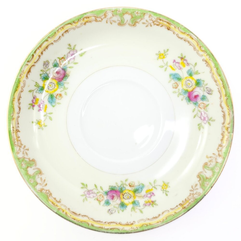 c. 1920s-1930s Sampy Japan "Elaine" Hand Painted Fine China Tea Saucer